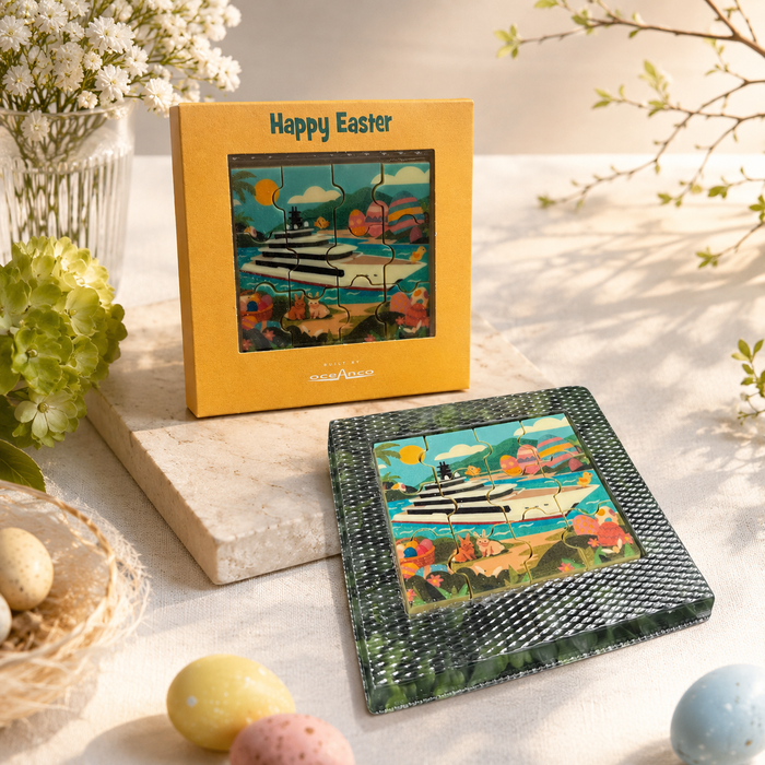 Happy Easter, built by Oceanco: een chocolade paaspuzzel als paasgeschenk