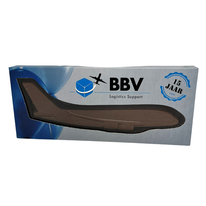 ✈️ Vliegensvlug geleverd: chocolade vliegtuig voor 15 jaar BBV Logistics