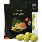 Pinda's met wasabi (10 gram) in zakje met topkaart