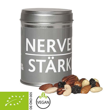 Biologische studentenhaver (100 gram) in metalen blik Dual