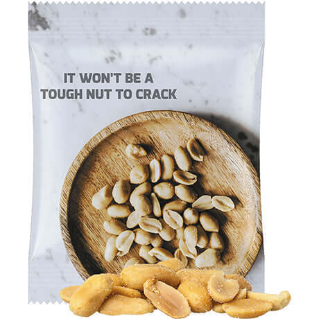 Gezouten pinda's (10 gram) in bedrukt zakje