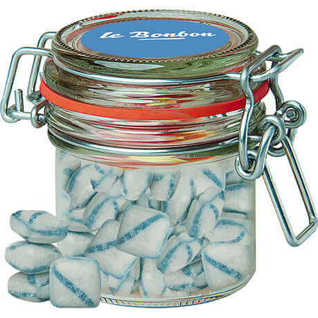 Snoepjes frisse bries (60 gram) in glazen snoeppot
