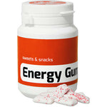 Energy kauwgom, ca. 63g, kauwgom Dose bedrukken – promotionele snack