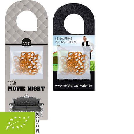 Biologische minipretzels met logo (7 of 30 gram)