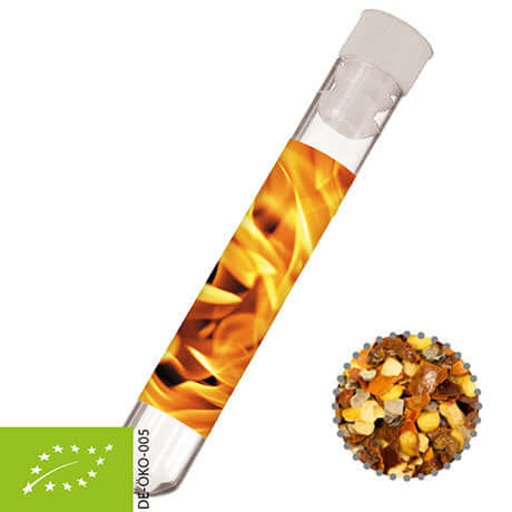 Reageerbuisje met biologische kruidenmix vuur en vlam (5 gram)