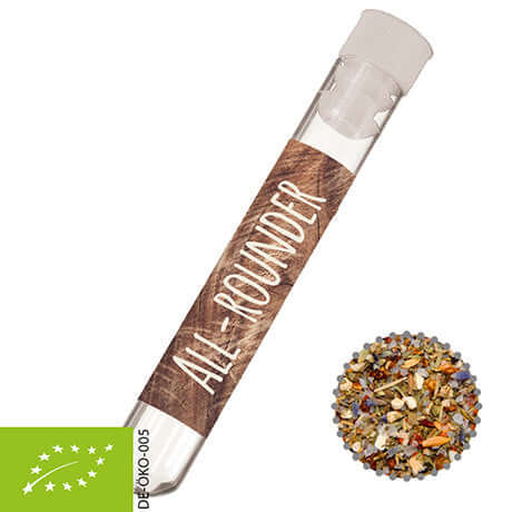 Reageerbuisje met biologische kruidenmix alleskunner (5 gram)