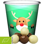 biologische Knusperkugeln-Mix, ca. 30g, Snackbecher Mini bedrukken – promotionele snack