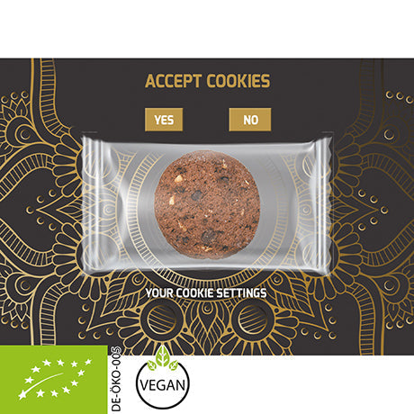 Bio Cookie Schoko-Haselnuss, ca. 7g, Werbekarte