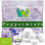 Biologische pepermuntjes (5 gram) in bedrukt zakje