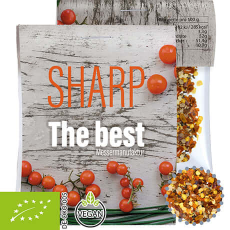 Kruidenzakje met topkaart met biologische kruidenmix vuur en vlam (10 gram)