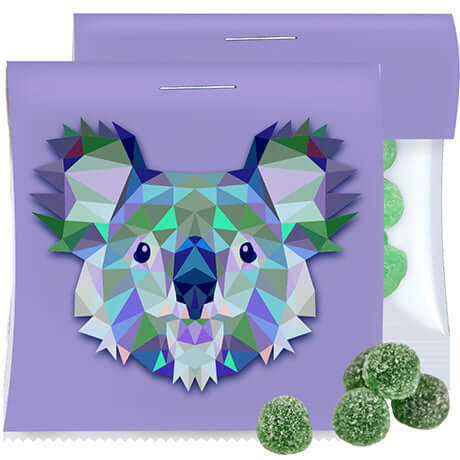 Fruitgom eucalyptus-menthol met logo (30 of 40 gram)