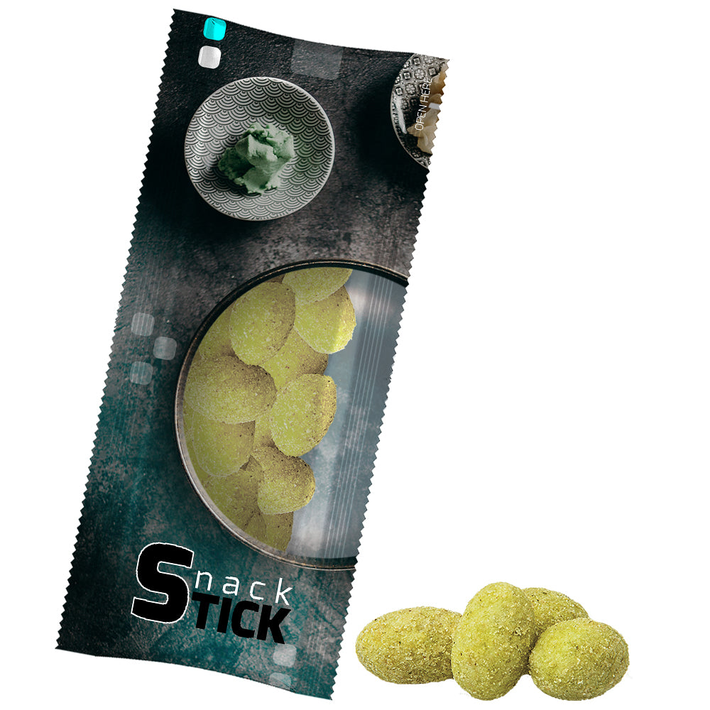 Erdnüsse Wasabi, ca. 20g, Snack Stick bedrukken – promotionele snack