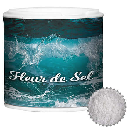 Kartonnen strooibusje met fleur de sel (35 gram)