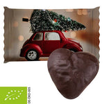 Biologische gevulde Lebkuchen-hartjes (12 gram) in bedrukte flowpack