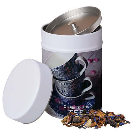 Metalen blik met Christkindl-thee (120 gram)