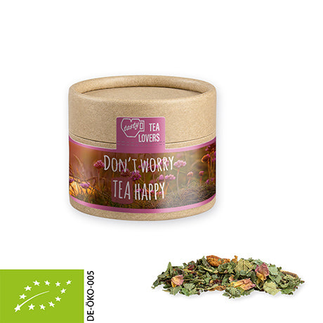Bio Kräutertee Glücksgefühle, ca. 10g, Kraftpapierdose Mini