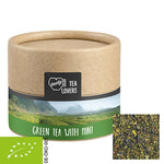 Bruine kraft koker met biologische groene thee met munt (10 gram)