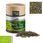 Bruine kraft koker met biologische groene thee met munt (30 gram)