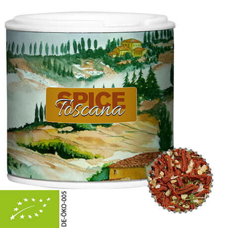 Kartonnen strooibusje met biologische kruidenmix Toscaanse bruschetta (20 gram)