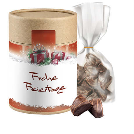 Fijne Spitzkuchen met logo in blik of kraft koker (100 gram)