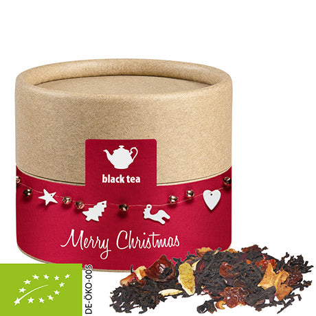 Bio Weihnachts Schwarztee, ca. 25g, Kraftpapierdose Mini