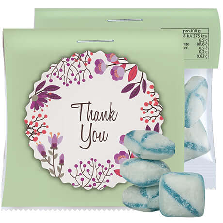 Pepermuntsnoepjes frisse bries met logo (17 tot 200 gram)