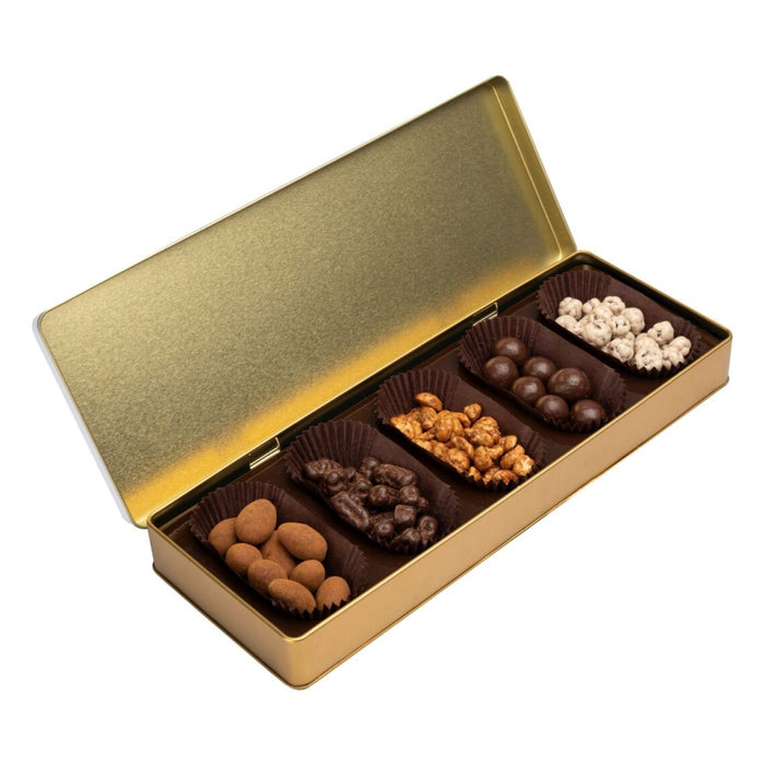 Luxe delicatessen in geschenkblik