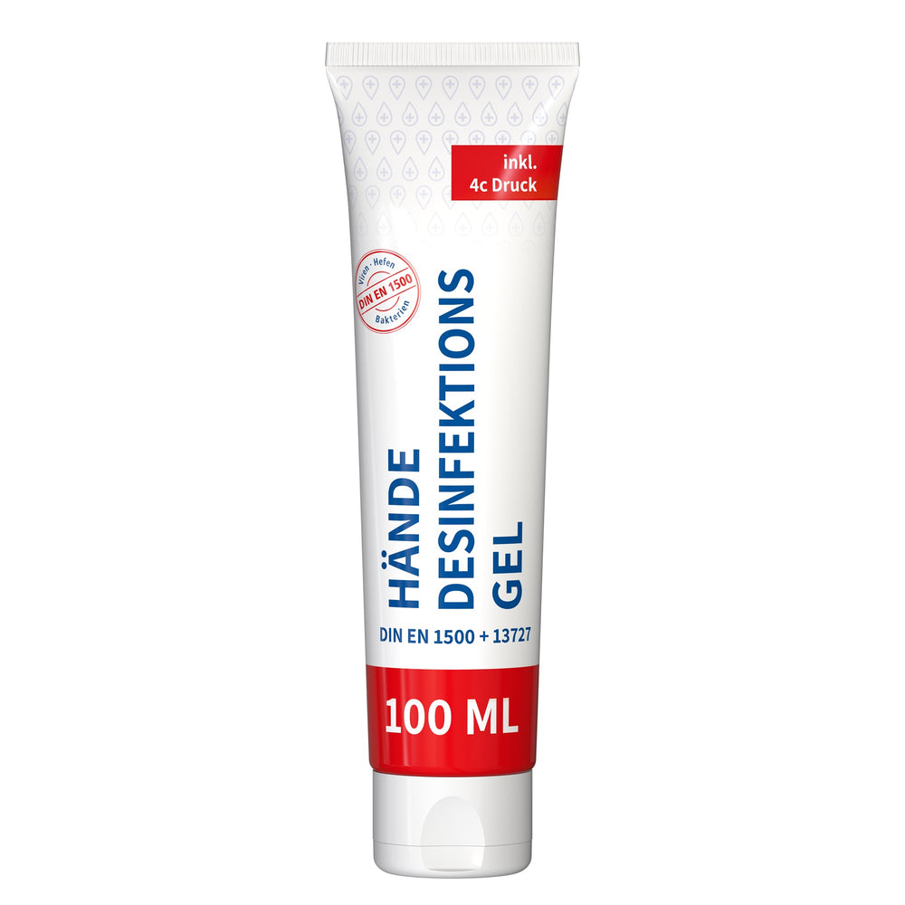 Desinfectiegel in tube van 100 ml, met voorbeeldontwerp