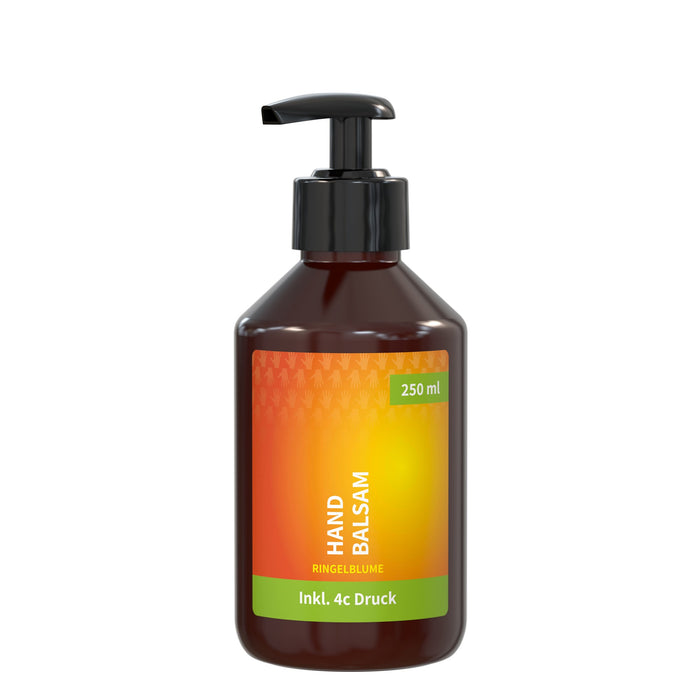 Handbalsem goudsbloem-aloë vera 250 ml in pompfles met eigen etiket