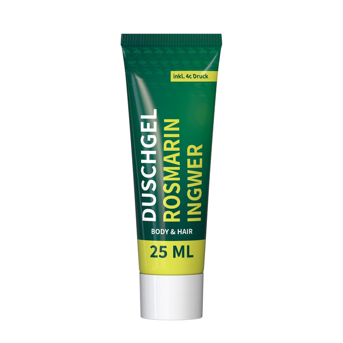 01 25ml tube duschgel rosmarin ingwer productafbeelding