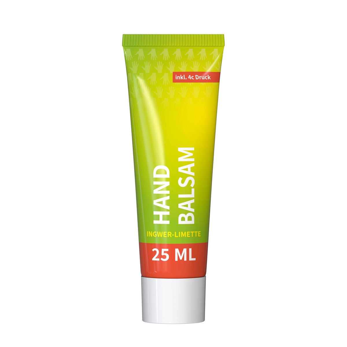 Handbalsem gember-limoen in tube van 25 ml, met voorbeeldontwerp