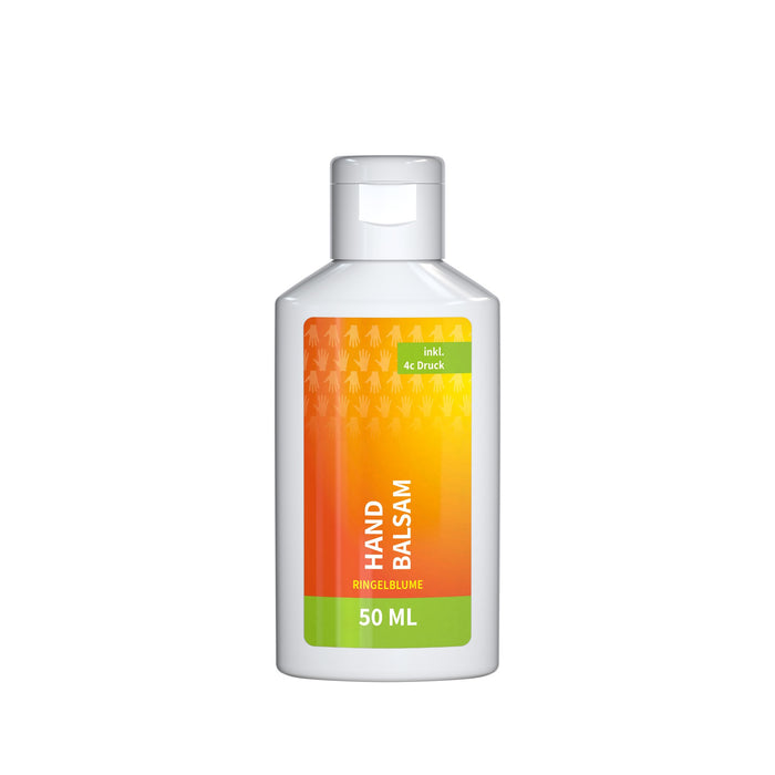 Handbalsem goudsbloem-aloë vera in flacon van 50 ml met eigen etiket