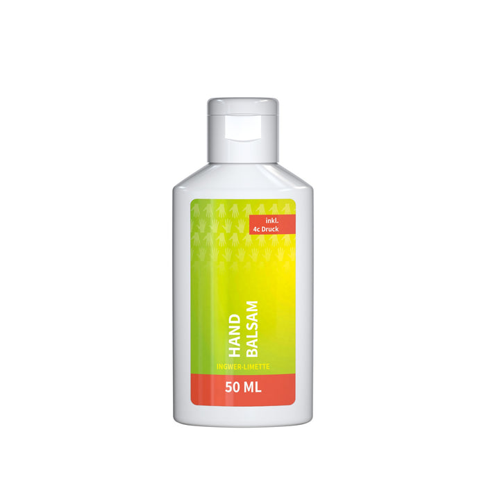 Handbalsem gember-limoen in flacon van 50 ml met eigen etiket