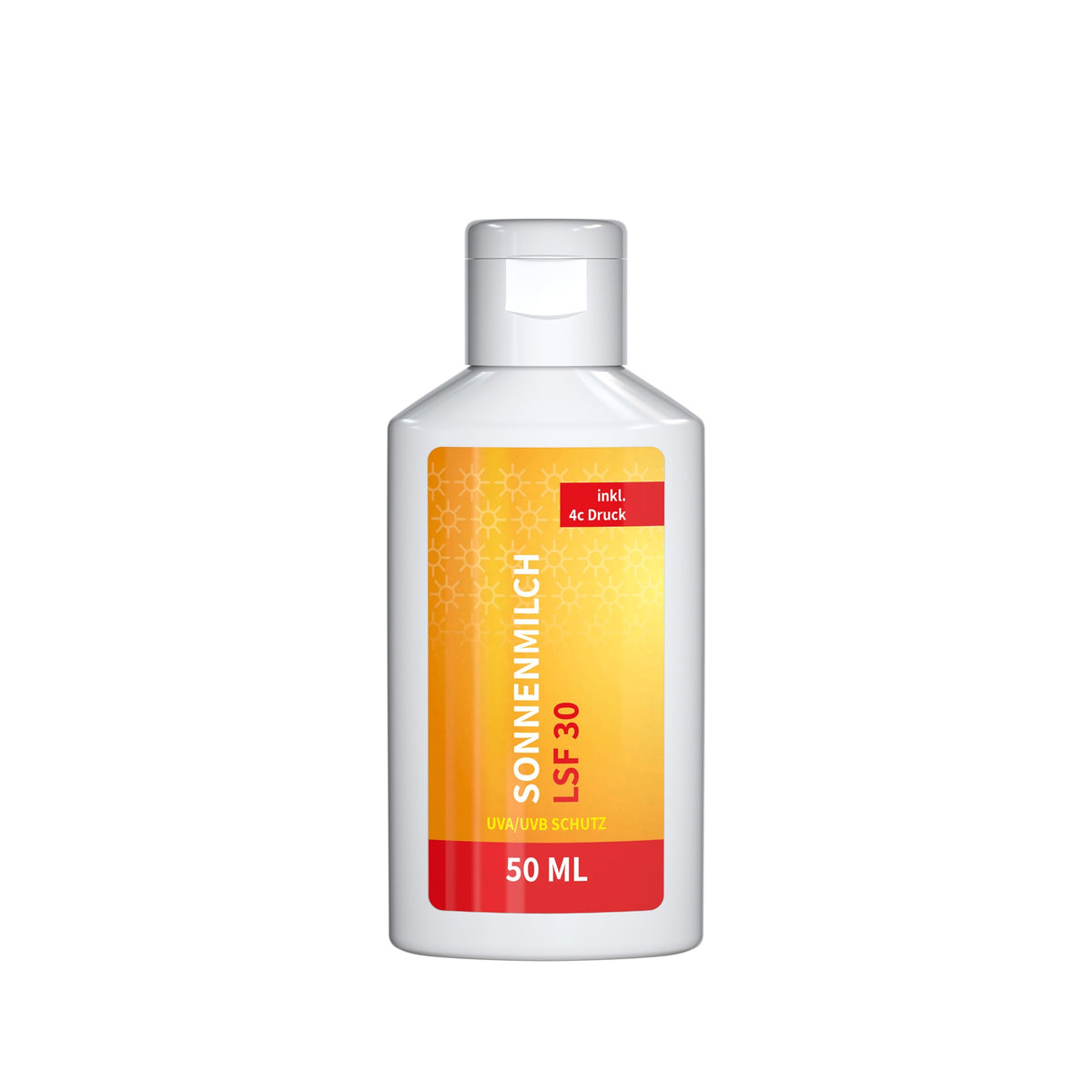 Zonnebrand gevoelige huid SPF 30 in flacon van 50 ml, met voorbeeldontwerp