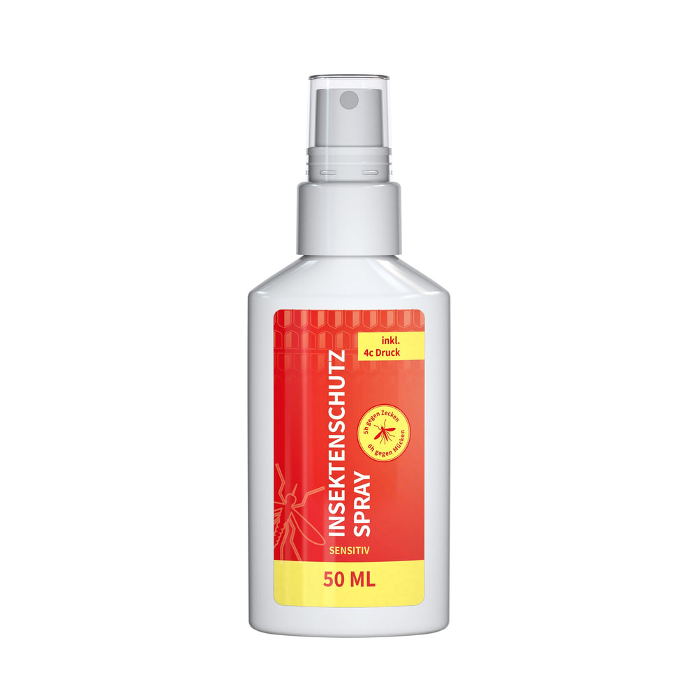 Insectenspray met icaridine in sprayflacon van 50 ml, met voorbeeldontwerp
