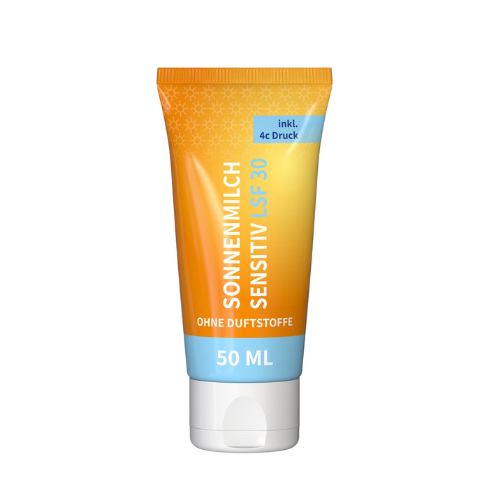 Tube 50 ml - Zonnemelk Gevoelige Huid SPF 30 - volledig bedrukt