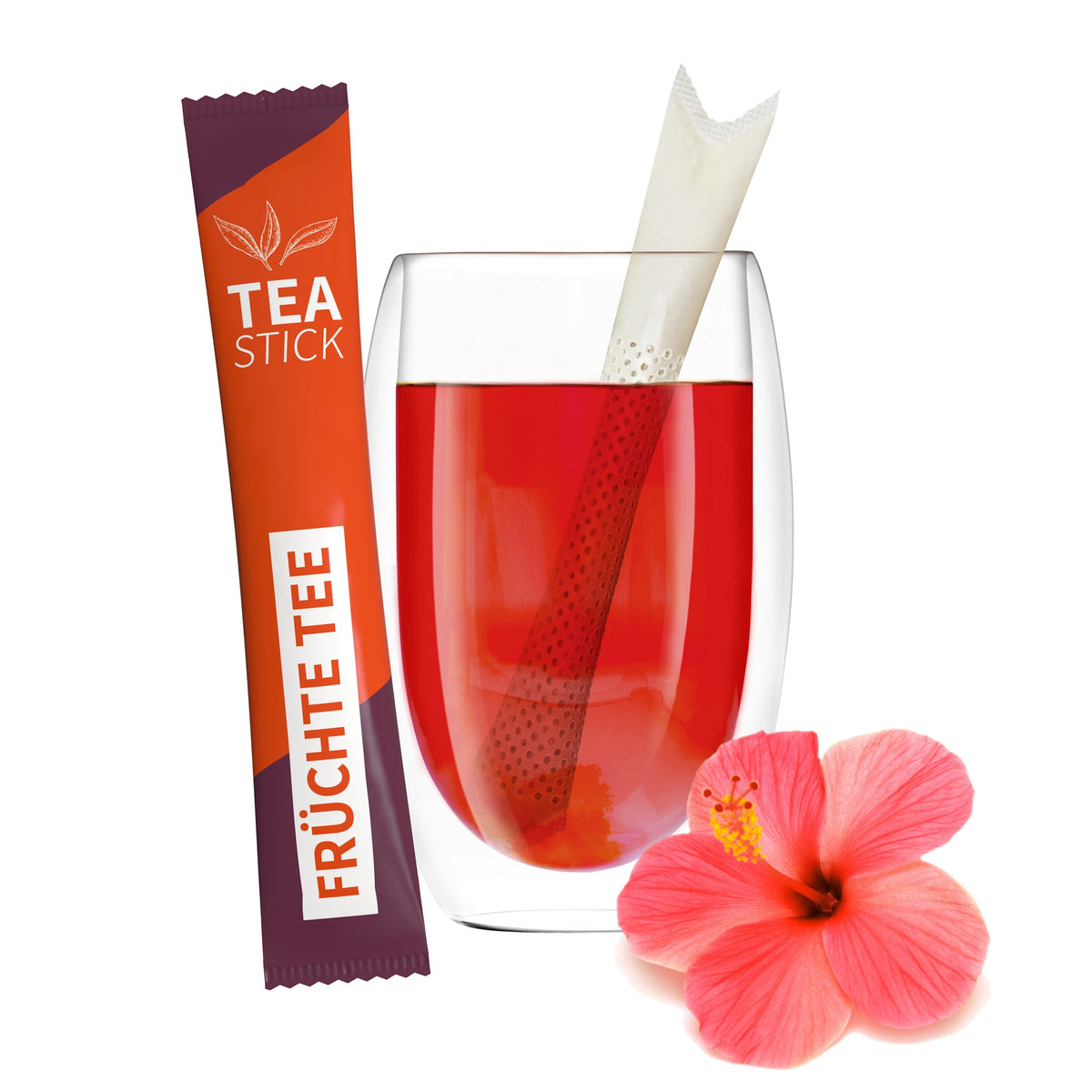 Biologische theestick, vruchtenthee, met voorbeeldontwerp