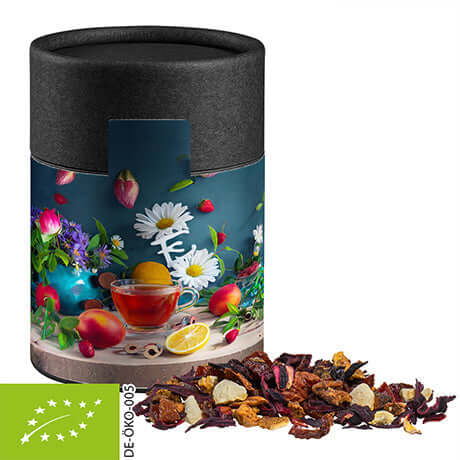 Zwarte kraft koker met biologische vruchtenthee goed humeur (50 gram)