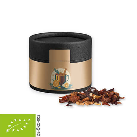 Biologische glühweinkruiden (25 gram) in zwarte kraft koker