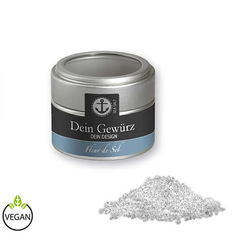 Zilveren vensterblikje met fleur de sel (50 gram)