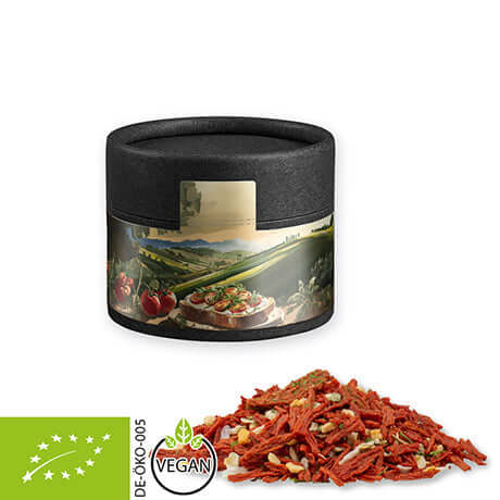 Zwarte kraft koker met biologische kruidenmix Toscaanse bruschetta (28 gram)