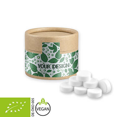 Biologische pepermuntjes (40 gram) in bruine kraft koker