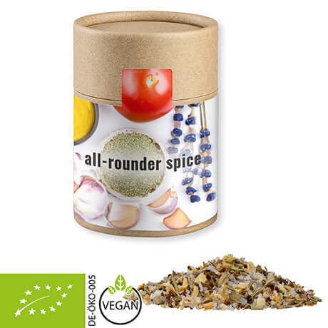 Bruine kraft koker met biologische kruidenmix alleskunner (75 gram)