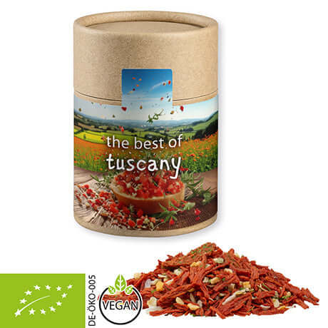 Bruine kraft koker met biologische kruidenmix Toscaanse bruschetta (50 gram)