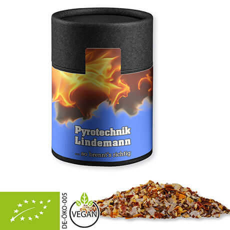 Zwarte kraft koker met biologische kruidenmix vuur en vlam (75 gram)