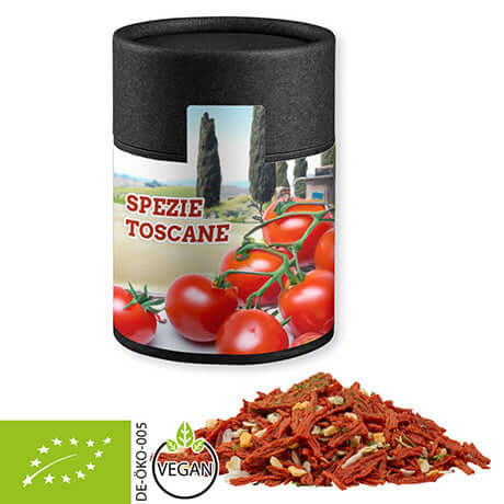 Zwarte kraft koker met biologische kruidenmix Toscaanse bruschetta (50 gram)
