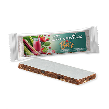 Smoothie-Reep Rabarber-Aardbei (32g) – Flowpack met sticker