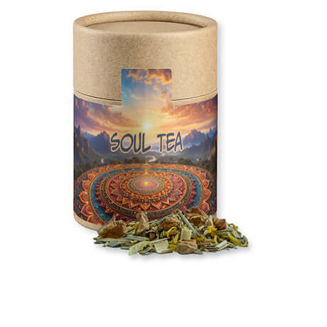 Bruine kraft koker met biologische kruidenthee Seelenwohl (27 gram)