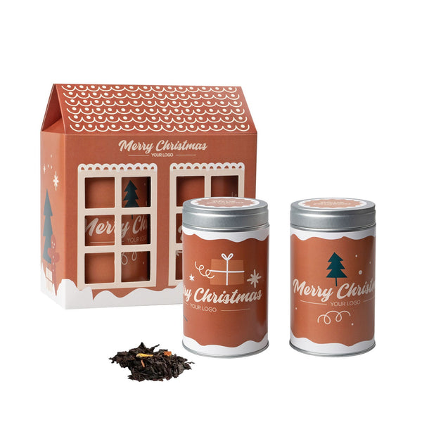 Thee Huis Set – Luxe kerstthee in eigen verpakking
