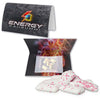 Energy kauwgom, ca. 7g, Werbekarte A5 gefaltet bedrukken – promotionele snack